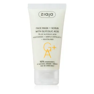 Ziaja Face Mask + Scrub with Glycolic Acid peeling maszk 55 ml