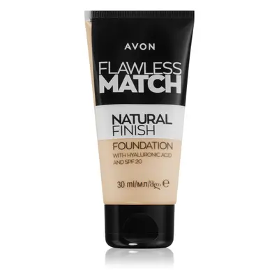 Avon Flawless Match Natural Finish hidratáló alapozó SPF 20 árnyalat 125G Warm Ivory 30 ml