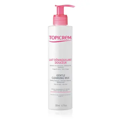 Topicrem UH FACE Gentle Cleansing Milk könnyű állagú tisztítótej az érzékeny száraz bőrre 200 ml