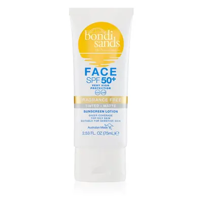 Bondi Sands SPF 50+ Face Fragrance Free védő tonizáló krém arcra matt hatásért SPF 50+ 75 ml