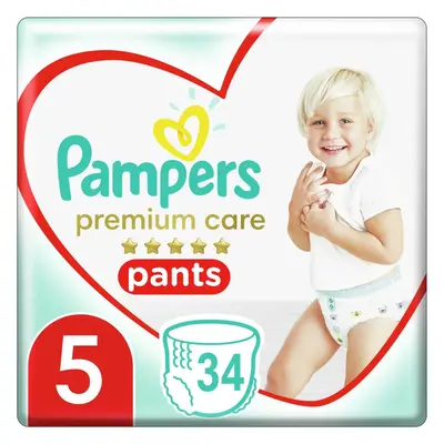 Pampers Premium Care Pants Junior Size 5 eldobható nadrágpelenkák 12-17 kg 34 db