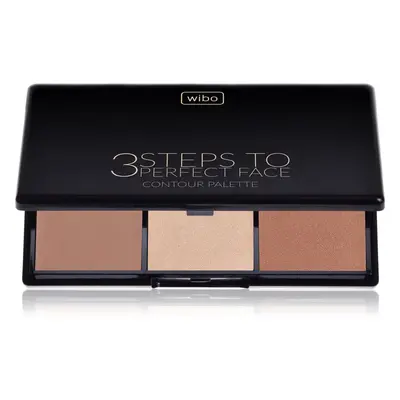 Wibo 3 Steps To Perfect Face Dark Púderes highlight és kontúr paletta az arcra 10 g