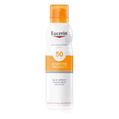 Eucerin Sun Sensitive Protect átlátszó napozó spray érzékeny bőrre SPF 50+ 200 ml