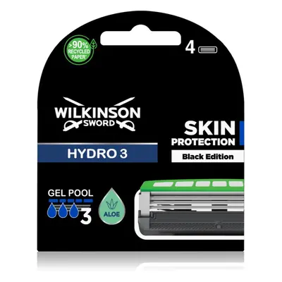 Wilkinson Sword Hydro3 Skin Protection Black Edition tartalék kefék 4 db