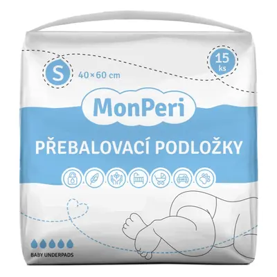 MonPeri Baby Underpads Size S eldobható pelenkázó-alátétek 40x60 cm 15 db