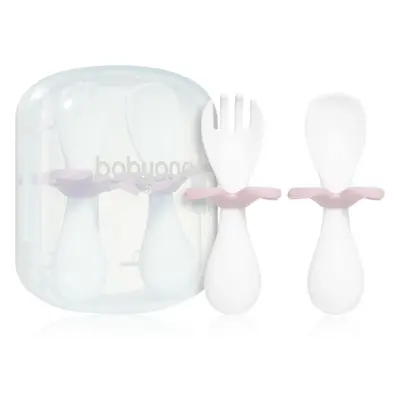 BabyOno Be Active Ergonomic Utensils for Children étkészlet Pink 12 m+ 2 db