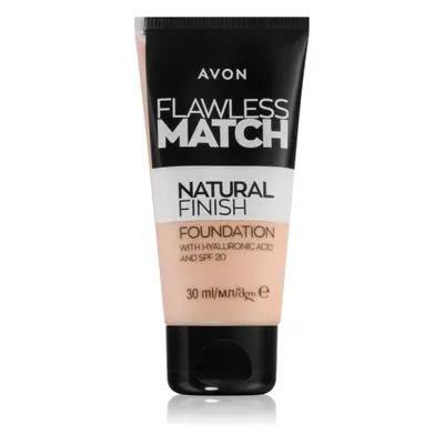 Avon Flawless Match Natural Finish hidratáló alapozó SPF 20 árnyalat 145P Ivory Pink 30 ml