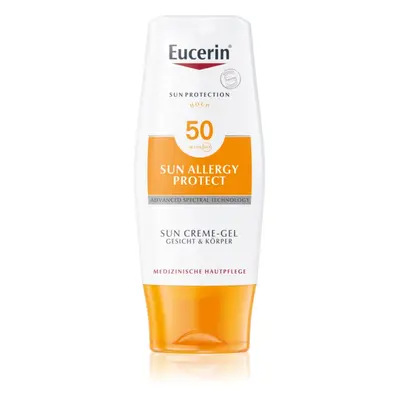 Eucerin Sun Allergy Protect védő krémes gél nap által kiváltott allergiás reakciók ellen SPF 50 