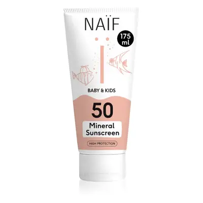 Naif Baby & Kids Mineral Sunscreen SPF 50 védőkrém napozásra újszülötteknek és kisgyermekeknek S