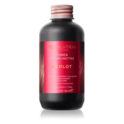 Revolution Haircare Tones For Brunettes tonizáló balzsam a barna árnyalatú hajra árnyalat Merlot