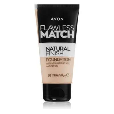 Avon Flawless Match Natural Finish hidratáló alapozó SPF 20 árnyalat 115P Pale Pink 30 ml