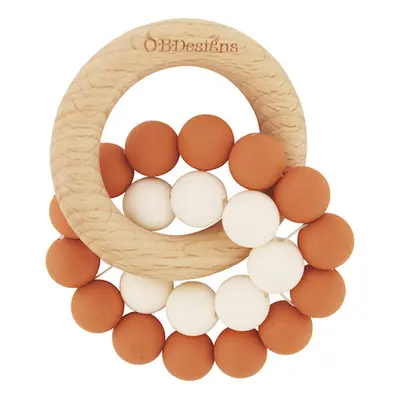 O.B Designs Teether Toy rágóka Cinnamon 3m+ 1 db