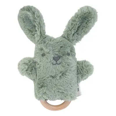 O.B Designs Bunny Soft Rattle Toy plüss játék csörgővel Sage 3m+ 1 db