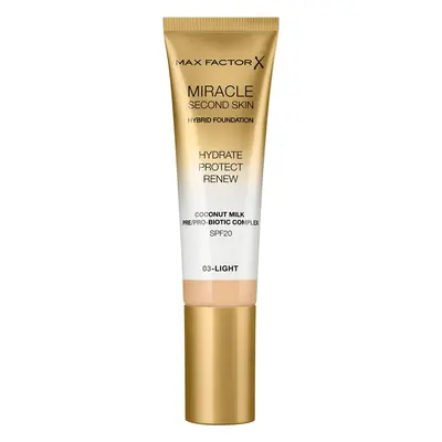 Max Factor Miracle Second Skin hidratáló alapozó krém SPF 20 árnyalat 03 Light 30 ml