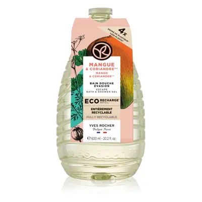 Yves Rocher Bain de Nature tusfürdő gél utántöltő Mango & Coriander 600 ml