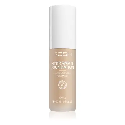 Gosh Hydramatt könnyű hidratáló alapozó matt hatással árnyalat 010N Light Dark 30 ml