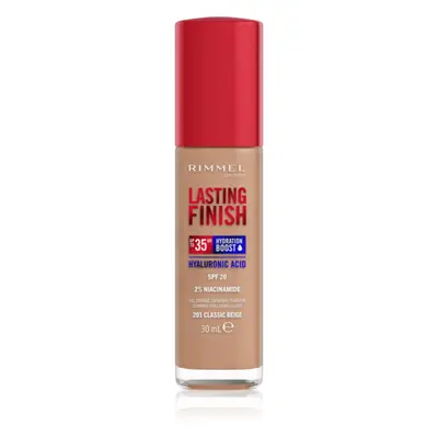 Rimmel Lasting Finish 35H Hydration Boost hidratáló alapozó SPF 20 árnyalat 201 Classic Beige 30