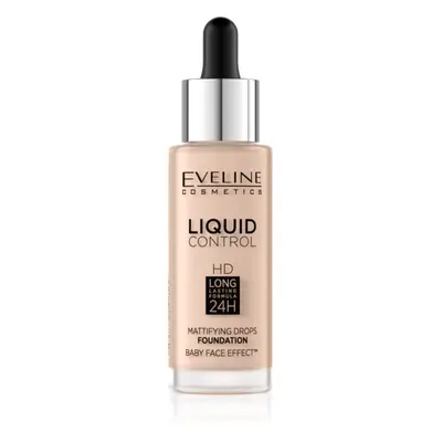 Eveline Cosmetics Liquid Control folyékony make-up pipettával árnyalat 002 Soft Porcelain 32 ml