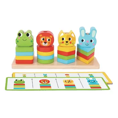 2Kids Toys Wooden Activity Toy Friends interaktív játék fából készült 18 m+ 27 db