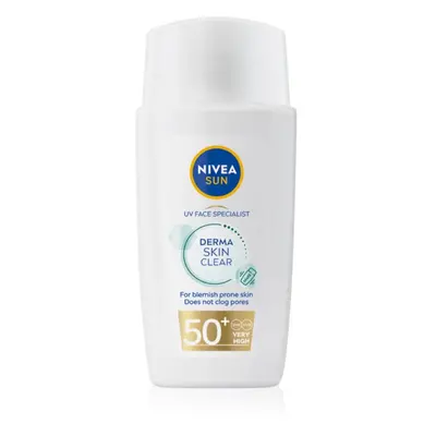 Nivea SUN Derma Skin Clear napozó arckrém a bőrhibákra SPF 50+ 40 ml