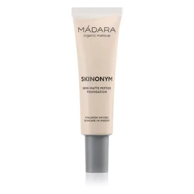 Mádara Skinonym Semi-Matte Peptide tartós alapozó peptidekkel árnyalat Porcelain 10 30 ml