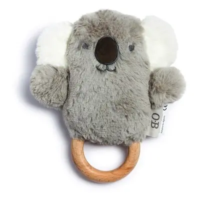 O.B Designs Bunny Soft Rattle Toy plüss játék csörgővel Grey 3m+ 1 db