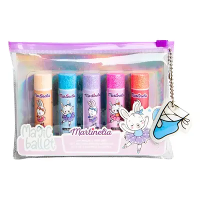 Martinelia Magic Ballet Lip Balm Set ajakfény szett tokkal gyermekeknek 5x3,6 g