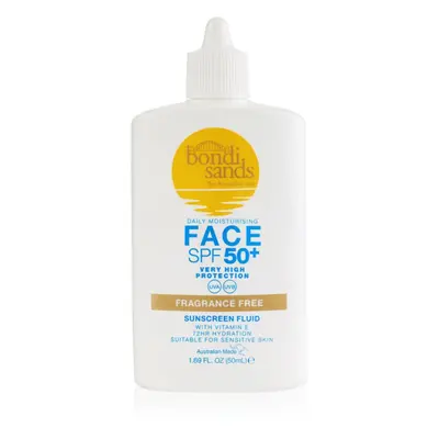 Bondi Sands SPF 50+ Fragrance Free napozó fluid az arcra parfümmentes SPF 50+ 50 ml