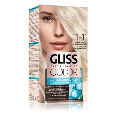 Schwarzkopf Gliss Color tartós hajfesték árnyalat 11-11 Ultra Light Titanium Blonde 1 db