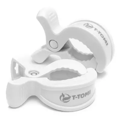 T-TOMI Clip cumitartó csipesz White 2 db