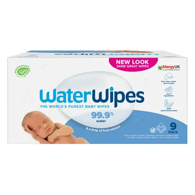 Water Wipes Baby Wipes 9 Pack finom nedves törlőkendők gyermekeknek 9x60 db