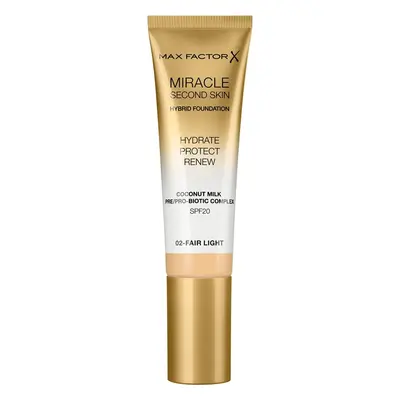 Max Factor Miracle Second Skin hidratáló alapozó krém SPF 20 árnyalat 02 Fair Light 30 ml