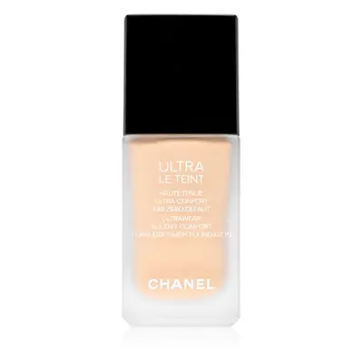 Chanel Ultra Le Teint Flawless Finish Foundation tartós matt alapozó egységesíti a bőrszín tónus