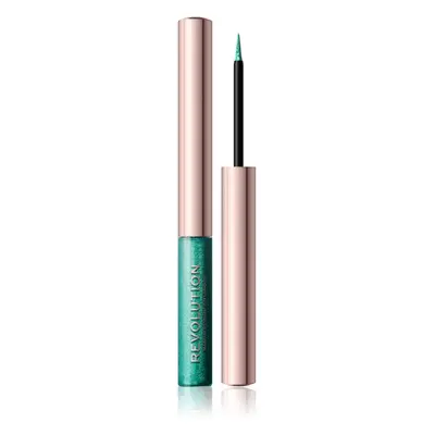 Makeup Revolution Ultimate Lights metál hatású folyékony szemhéjtus árnyalat Teal Bling 2,4 ml