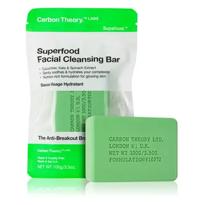 Carbon Theory Facial Cleansing Bar Superfood tisztító szappan arcra Green 100 g