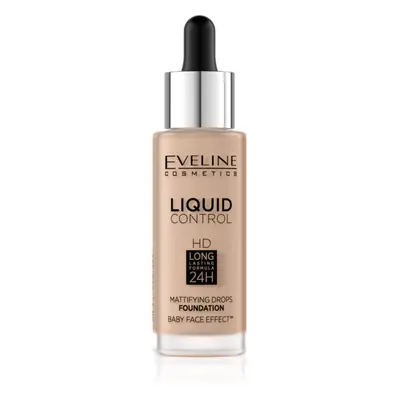 Eveline Cosmetics Liquid Control folyékony make-up pipettával árnyalat 035 Natural Beige 32 ml