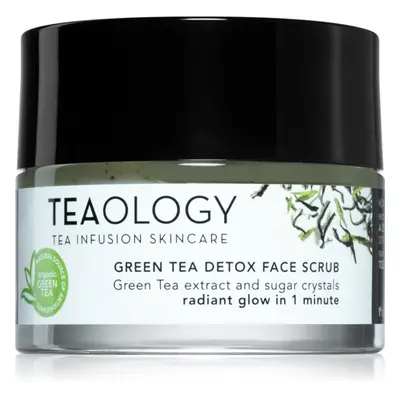 Teaology Cleansing Green Tea Detox Face Scrub cukor peeling a bőr táplálására és a gyengéd tiszt