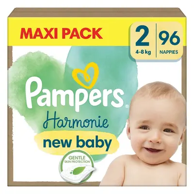 Pampers Harmonie Size 2 eldobható pelenkák 4-8 kg 96 db