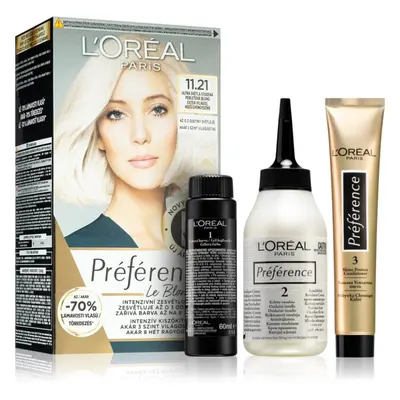 L’Oréal Paris Préférence Le Blonding hajfesték a haj élénkítésére árnyalat 11.21 Ultra-Light Coo