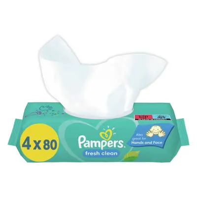 Pampers Fresh Clean nedves törlőkendő gyerekeknek az érzékeny bőrre 4x80 db