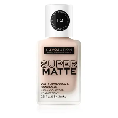 Revolution Relove Super Matte Foundation tartós matt alapozó árnyalat F3 24 ml