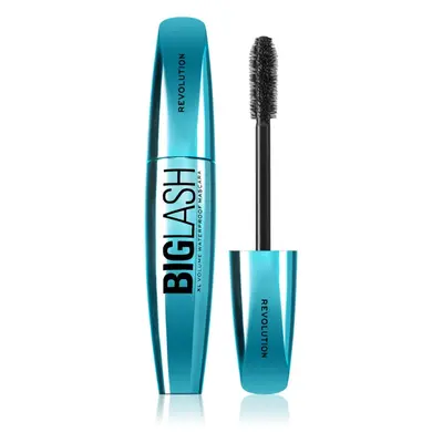 Makeup Revolution Big Lash Volume vízálló és tömegnövelő szempillaspirál árnyalat Black 8 ml