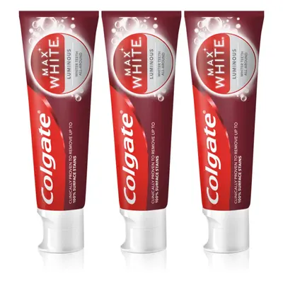 Colgate Max White Luminous fogkrém A fényes fehér fogakért 3 x 75 ml