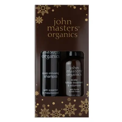 John Masters Organics Spearmint & Meadowsweet Scalp Duo ajándékszett (egészséges fejbőrre)