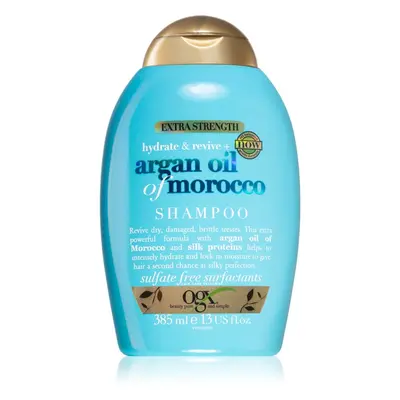 OGX Argan Oil Of Morocco Extra Strenght megújító sampon nagyon sérült törékeny hajra 385 ml