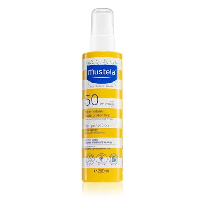 Mustela Family High Protection Sun Spray védő napozótej spray formában SPF 50+ 200 ml