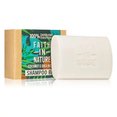 Faith In Nature Coconut & Shea Butter organikus szilárd sampon hidratálást és fényt biztosít 85 