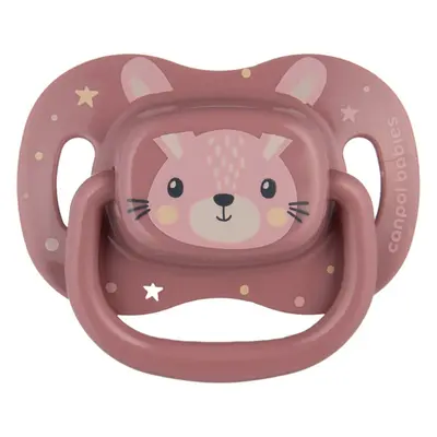 Canpol babies Cute Animals Soother 0-6m cumi Pink 1 db