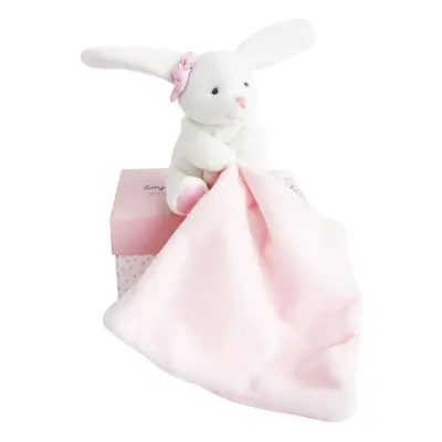 Doudou Gift Set Pink Rabbit ajándékszett gyermekeknek születéstől kezdődően 1 db