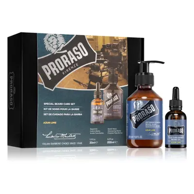 Proraso Set Beard Original ajándékszett szakállra uraknak Azur Lime